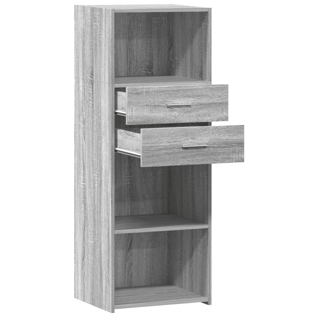 vidaXL Highboard Grey Sonoma 45x42,5x124 cm Engineered Wood