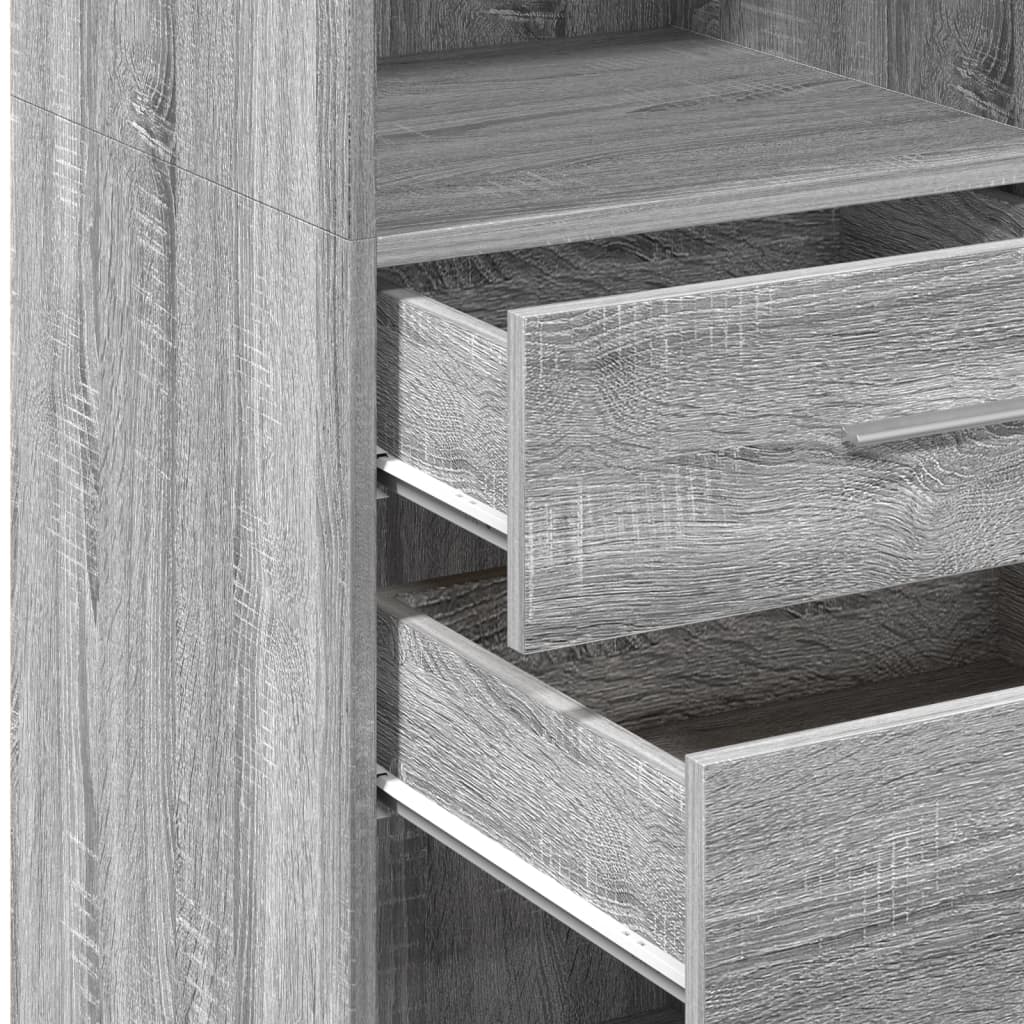 vidaXL Highboard Grey Sonoma 45x42,5x124 cm Engineered Wood