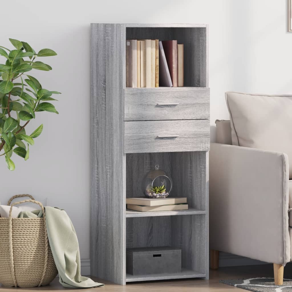 vidaXL Highboard Grey Sonoma 45x42,5x124 cm Engineered Wood