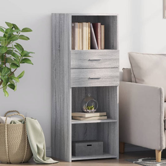 vidaXL Highboard Grey Sonoma 45x42,5x124 cm Engineered Wood