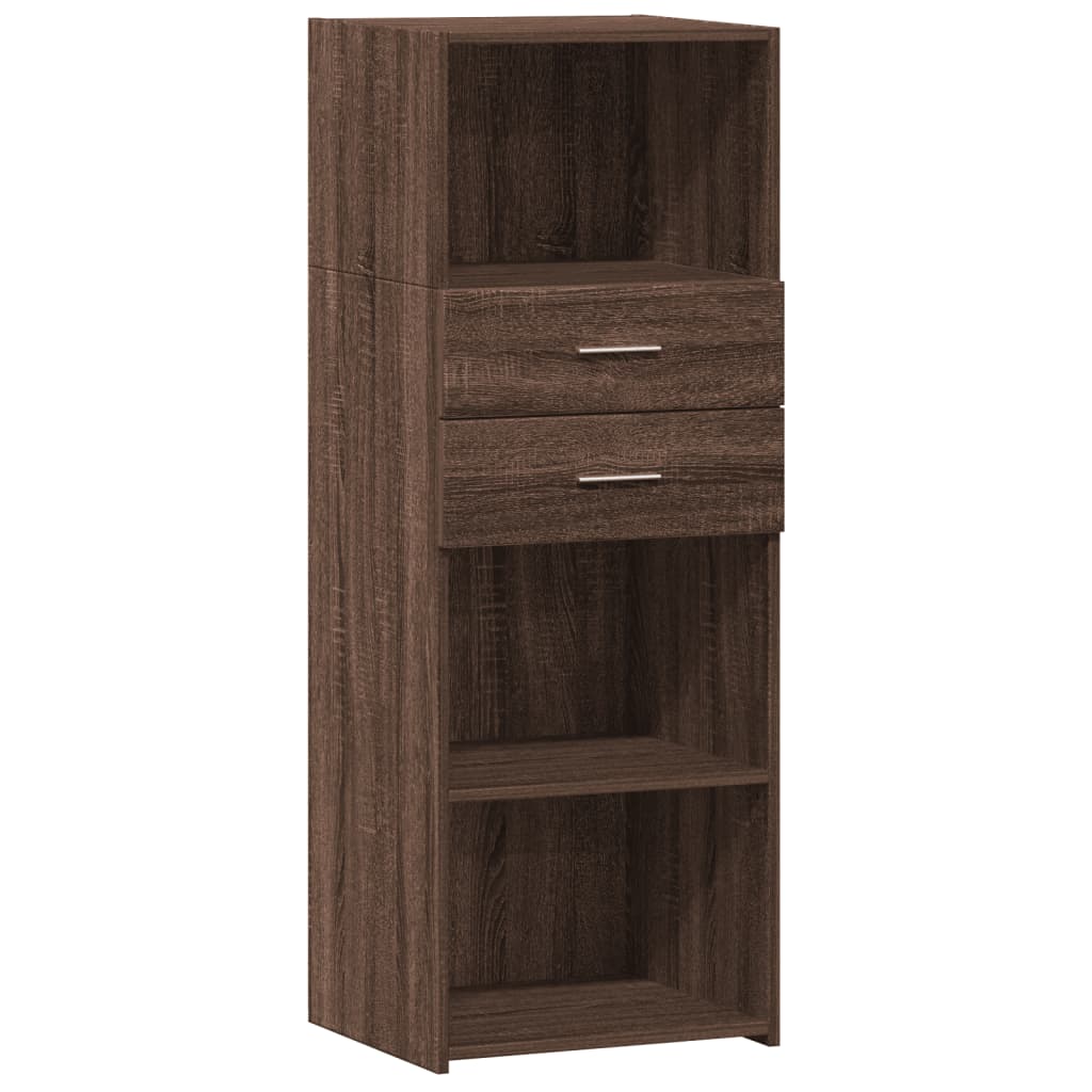 vidaXL Highboard Brown Oak 45x42,5x124 cm Engineered Wood