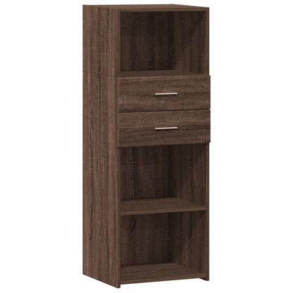 vidaXL Highboard Brown Oak 45x42,5x124 cm Engineered Wood