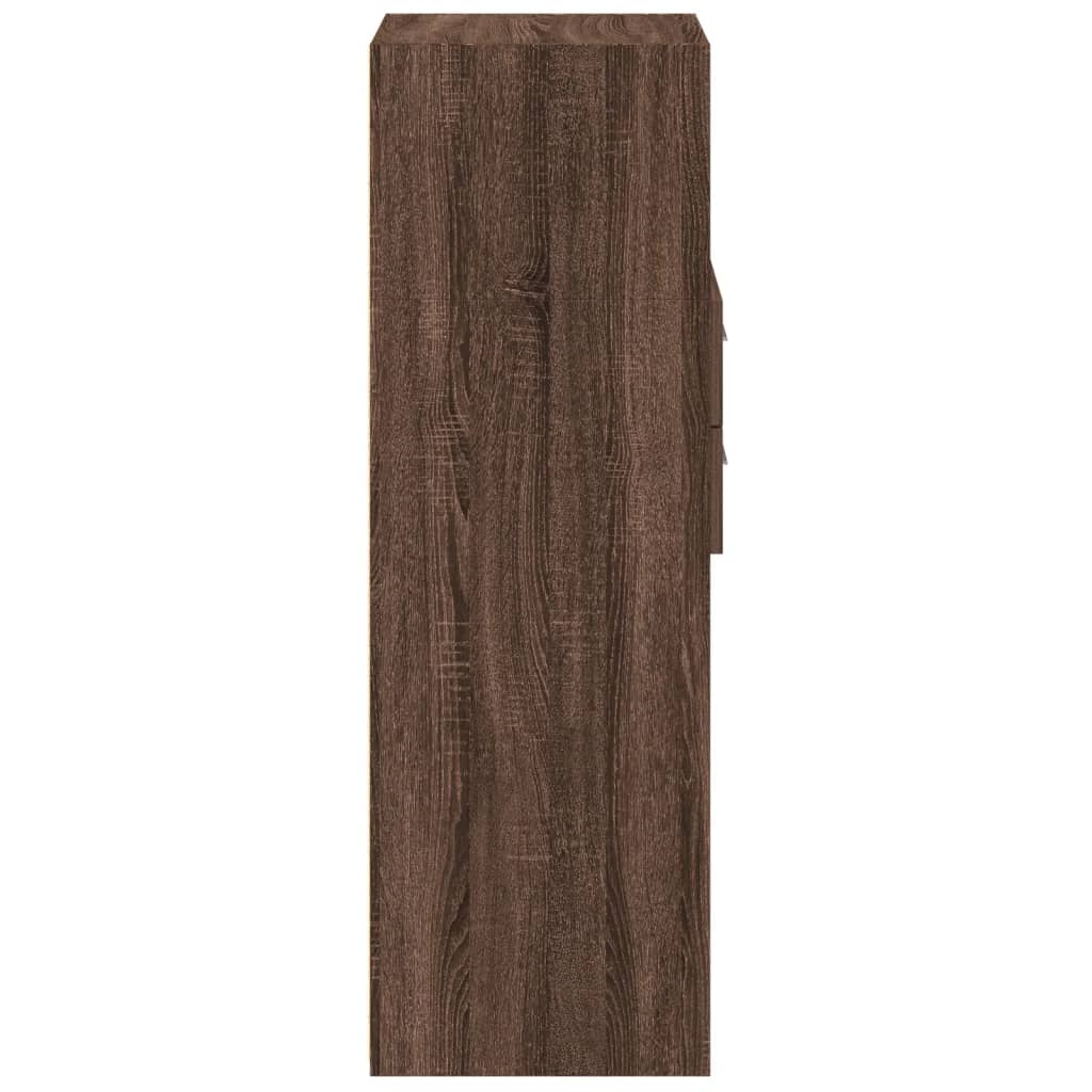vidaXL Highboard Brown Oak 45x42.5x124 cm Engineered Wood