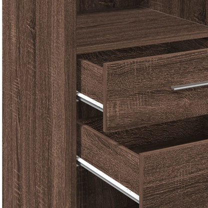 vidaXL Highboard Brown Oak 45x42,5x124 cm Engineered Wood