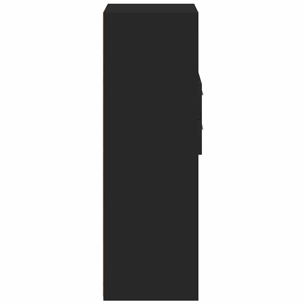 vidaXL Highboard Black 50x42,5x124 cm Engineered Wood