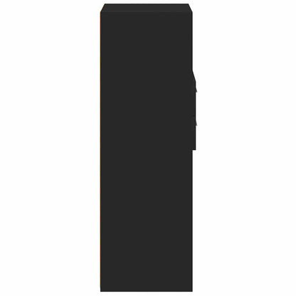vidaXL Highboard Black 50x42,5x124 cm Engineered Wood