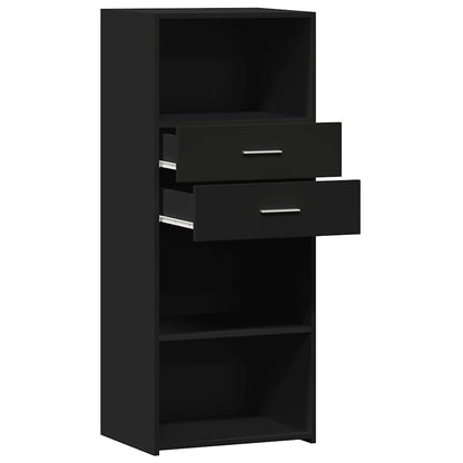 vidaXL Highboard Black 50x42,5x124 cm Engineered Wood