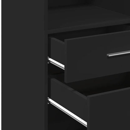 vidaXL Highboard Black 50x42,5x124 cm Engineered Wood