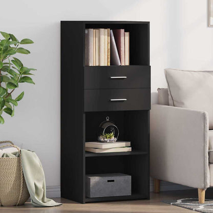 vidaXL Highboard Black 50x42,5x124 cm Engineered Wood