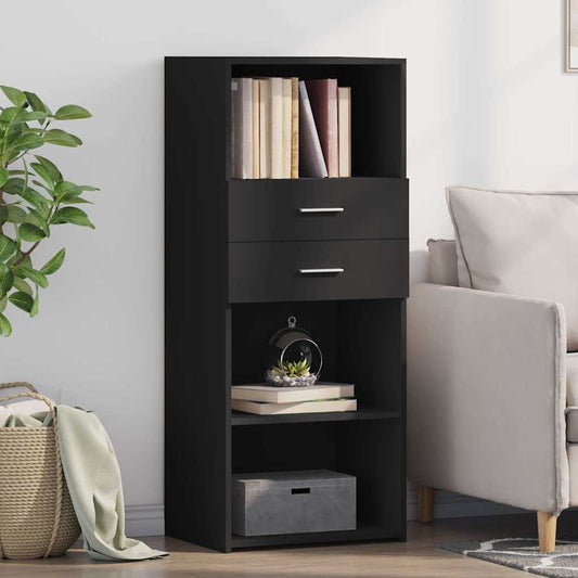 vidaXL Highboard Black 50x42,5x124 cm Engineered Wood