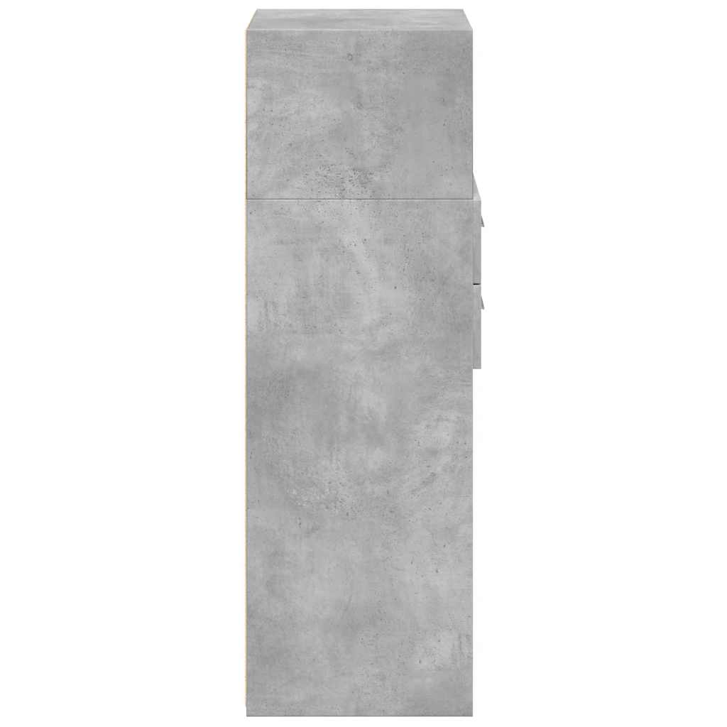 vidaXL Highboard Concrete Grey 50x42,5x124 cm Engineered Wood