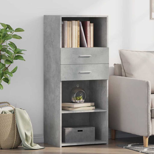 vidaXL Highboard Concrete Grey 50x42,5x124 cm Engineered Wood