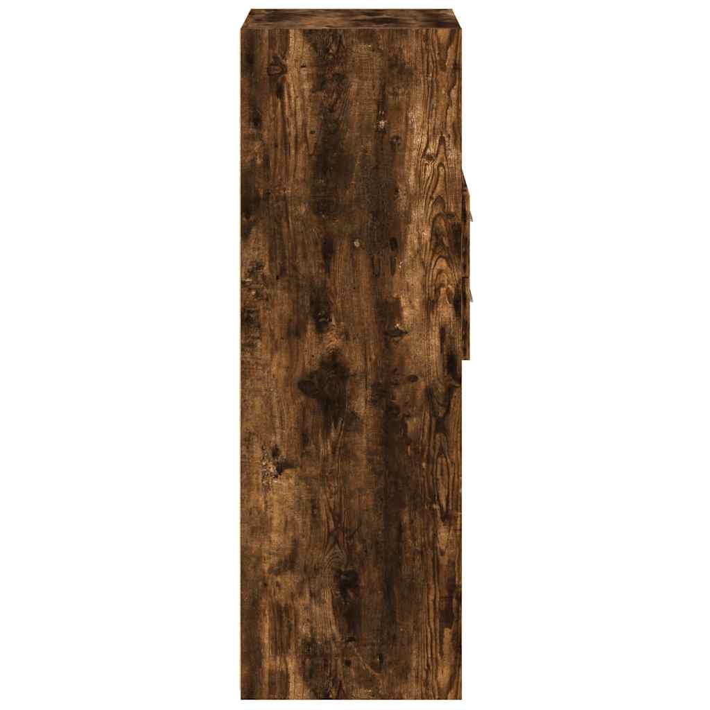 vidaXL Highboard Smoked Oak 50x42,5x124 cm Engineered Wood