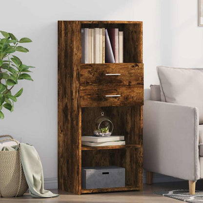vidaXL Highboard Smoked Oak 50x42,5x124 cm Engineered Wood