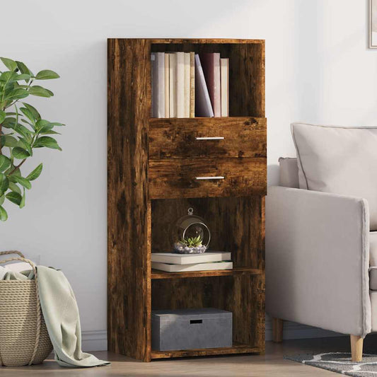 vidaXL Highboard Smoked Oak 50x42,5x124 cm Engineered Wood