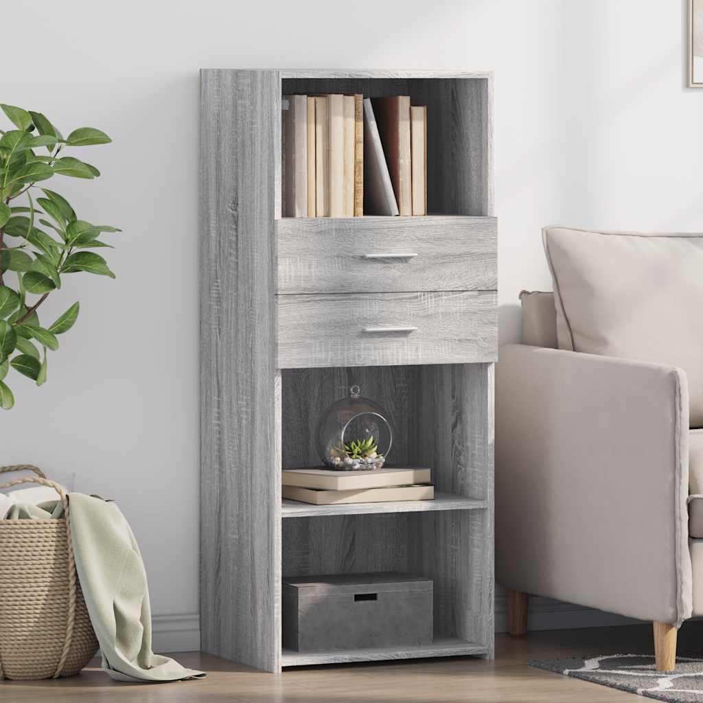 vidaXL Highboard Grey Sonoma 50x42,5x124 cm Engineered Wood