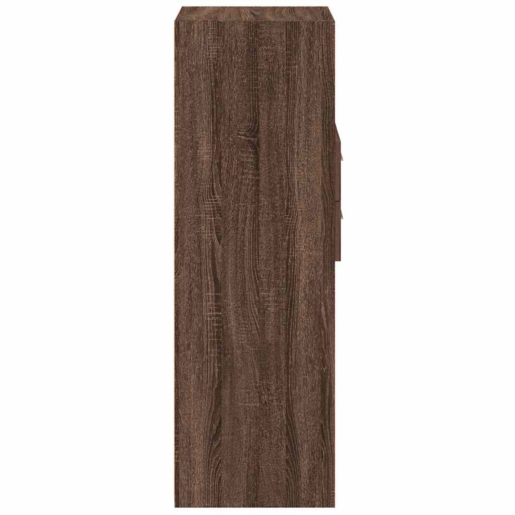 vidaXL Highboard Brown Oak 50x42,5x124 cm Engineered Wood