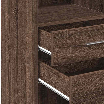 vidaXL Highboard Brown Oak 50x42,5x124 cm Engineered Wood