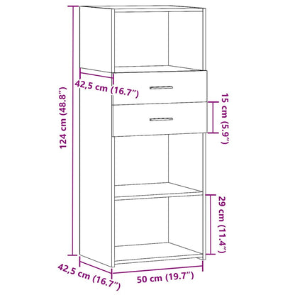vidaXL Highboard Brown Oak 50x42,5x124 cm Engineered Wood