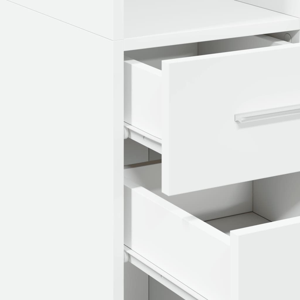 vidaXL Highboard White 30x42,5x185 cm Engineered Wood