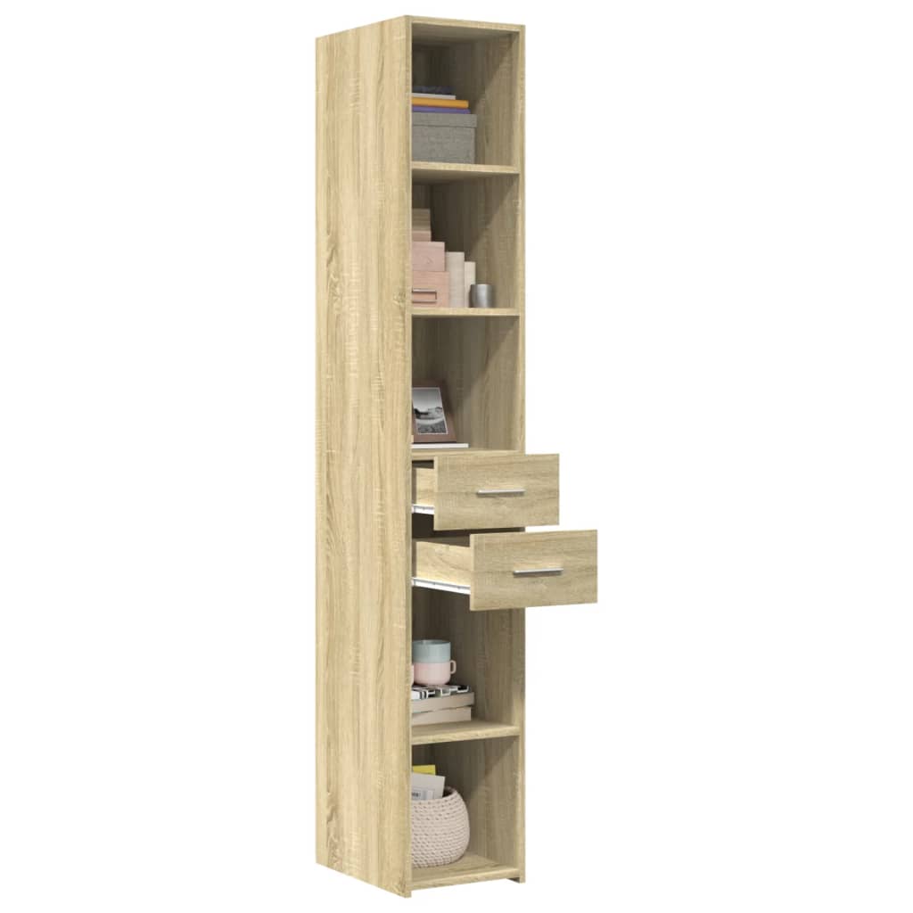 vidaXL Highboard Sonoma Oak 30x42.5x185 cm Engineered Wood
