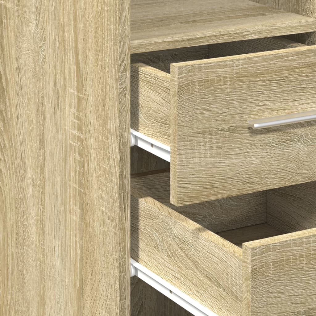 vidaXL Highboard Sonoma Oak 30x42.5x185 cm Engineered Wood