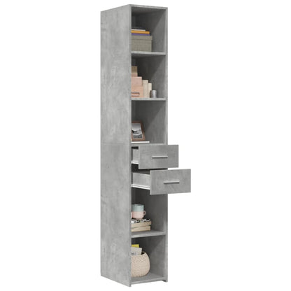vidaXL Highboard Concrete Grey 30x42,5x185 cm Engineered Wood