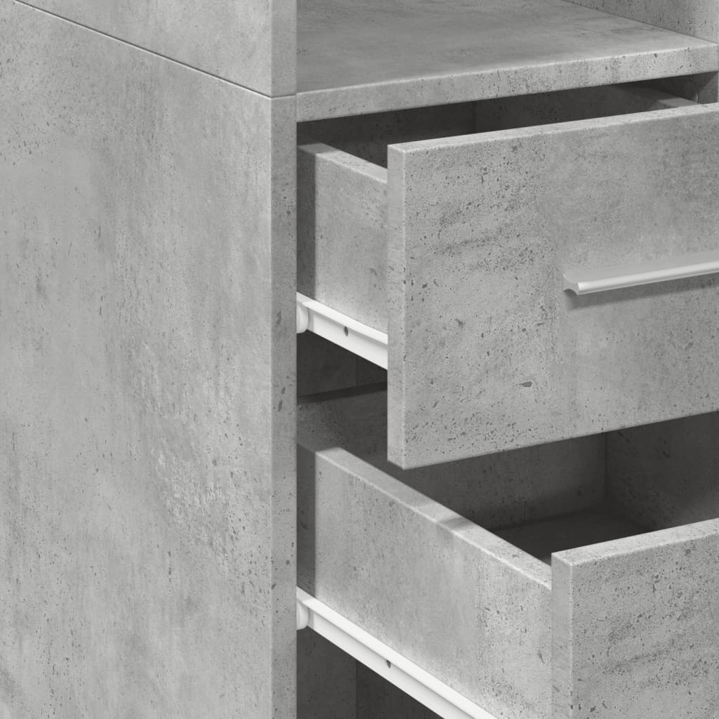 vidaXL Highboard Concrete Grey 30x42,5x185 cm Engineered Wood