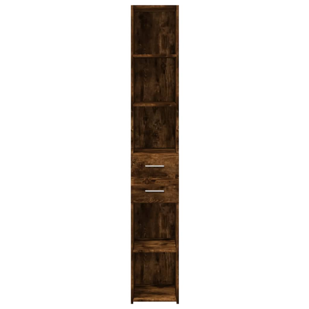 vidaXL Highboard Smoked Oak 30x42,5x185 cm Engineered Wood