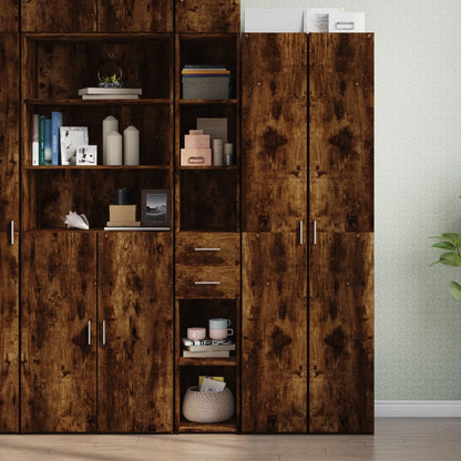 vidaXL Highboard Smoked Oak 30x42,5x185 cm Engineered Wood