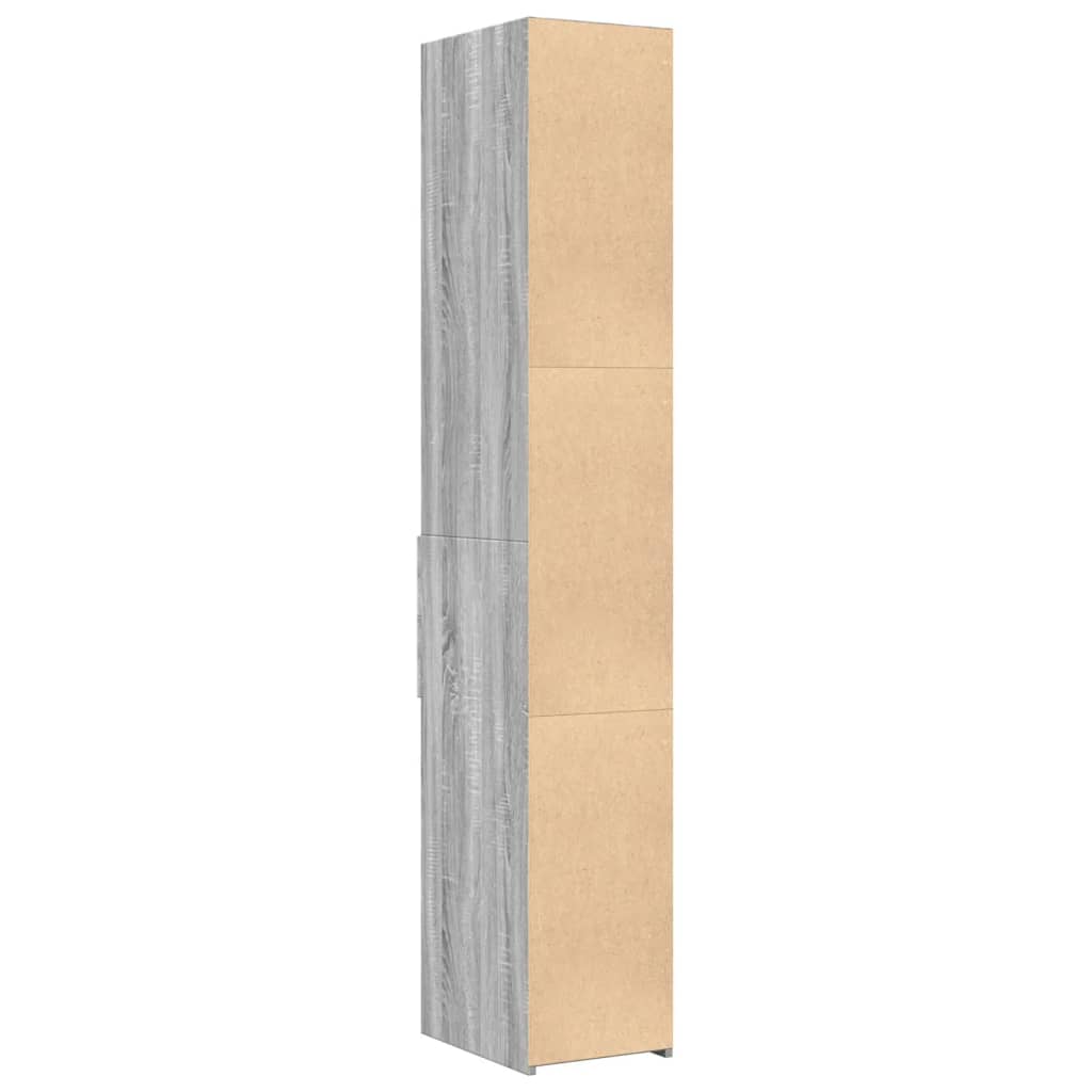 vidaXL Highboard Grey Sonoma 30x42.5x185 cm Engineered Wood