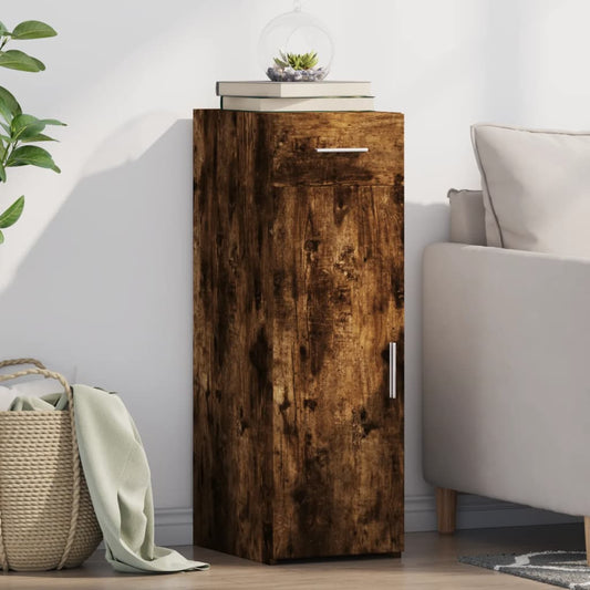 vidaXL Sideboard Smoked Oak 30x42.5x93 cm Engineered Wood