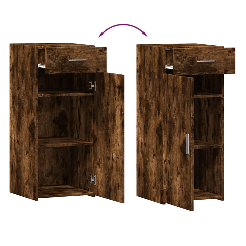 vidaXL Sideboard Smoked Oak 40x42,5x93 cm Engineered Wood