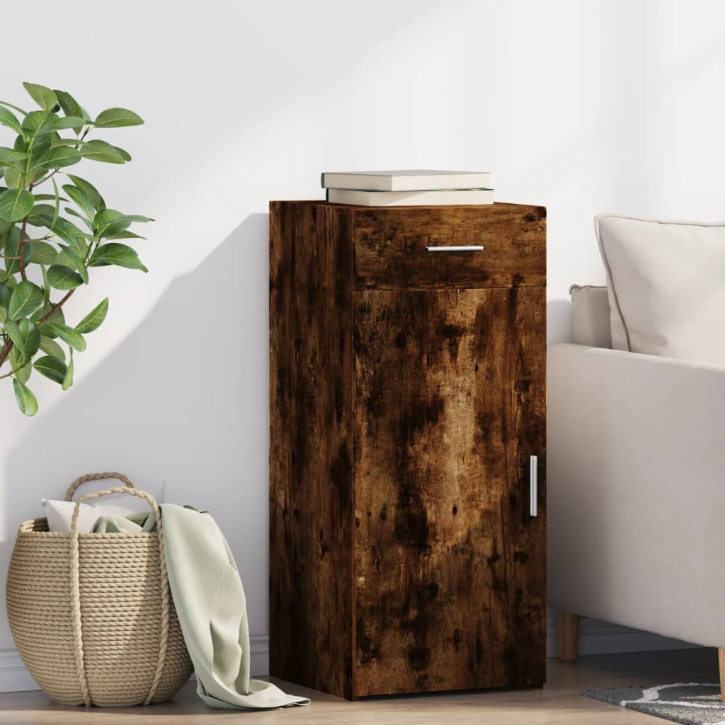 vidaXL Sideboard Smoked Oak 40x42,5x93 cm Engineered Wood
