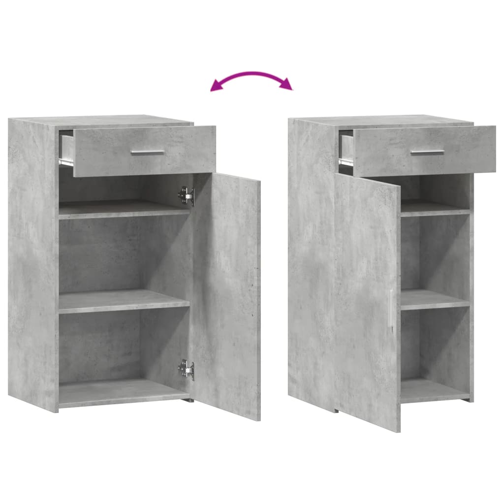 vidaXL Sideboard Concrete Grey 50x42,5x93 cm Engineered Wood