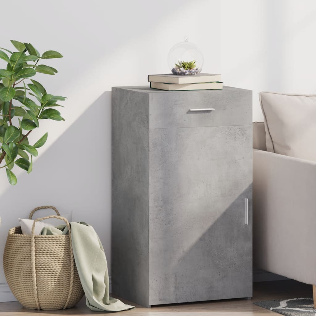 vidaXL Sideboard Concrete Grey 50x42,5x93 cm Engineered Wood