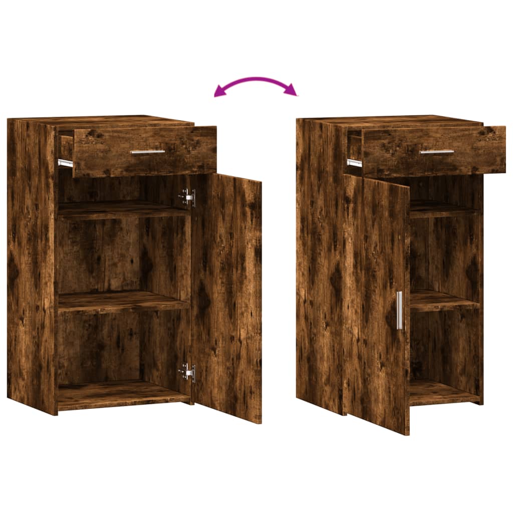 vidaXL Sideboard Smoked Oak 50x42,5x93 cm Engineered Wood