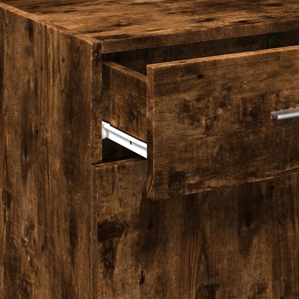 vidaXL Sideboard Smoked Oak 50x42,5x93 cm Engineered Wood
