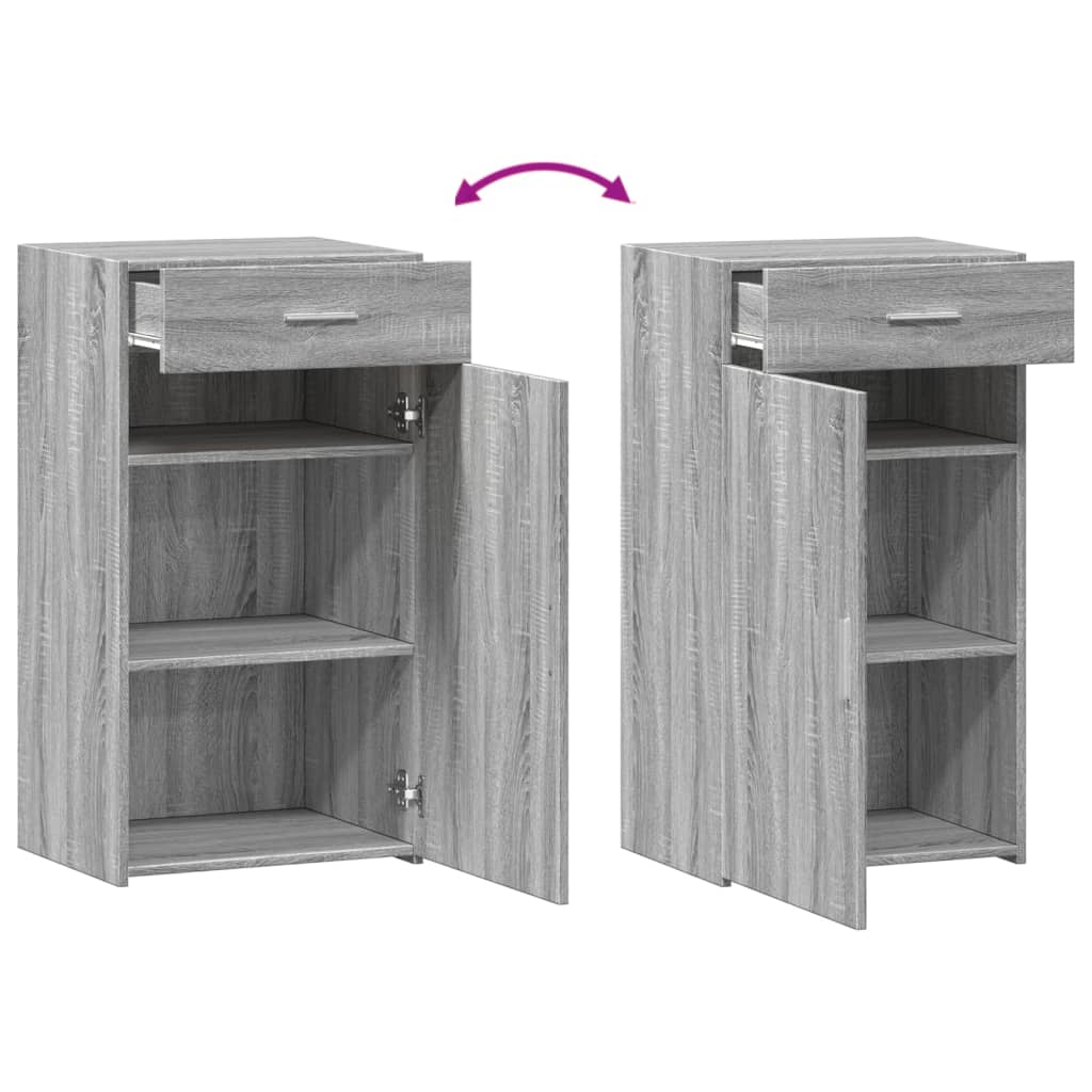 vidaXL Sideboard Grey Sonoma 50x42,5x93 cm Engineered Wood