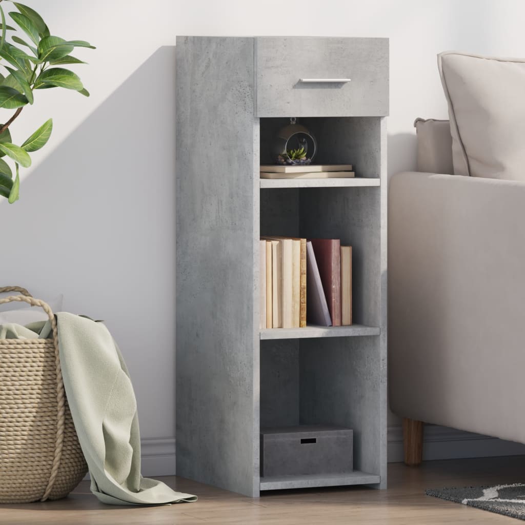 vidaXL Sideboard Concrete Grey 30x42,5x93 cm Engineered Wood