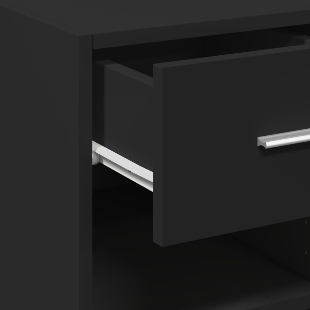vidaXL Sideboard Black 40x42,5x93 cm Engineered Wood