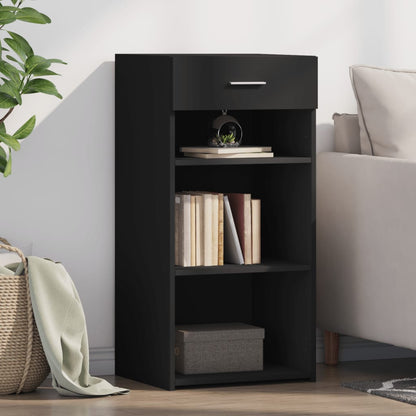 vidaXL Sideboard Black 45x42,5x93 cm Engineered Wood