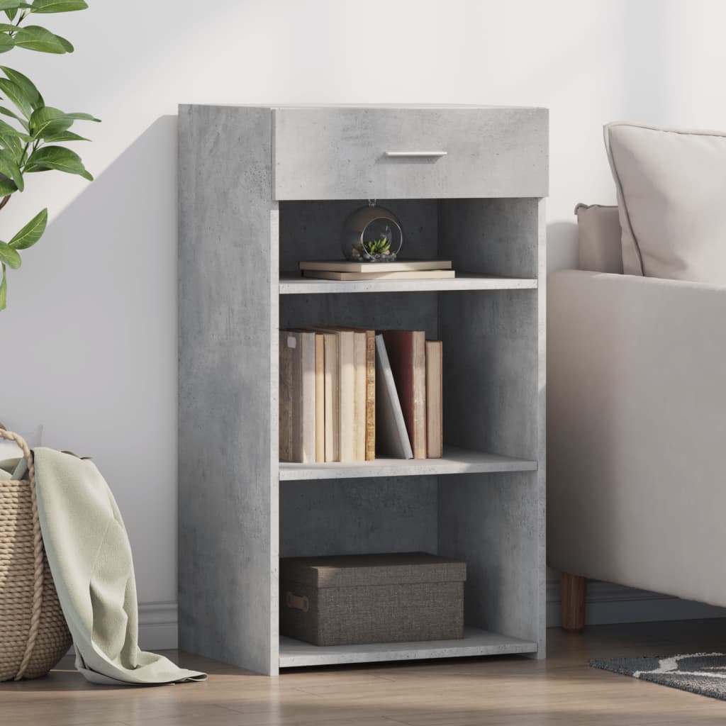 vidaXL Sideboard Concrete Grey 50x42,5x93 cm Engineered Wood