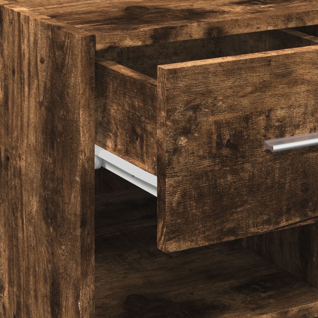 vidaXL Sideboard Smoked Oak 50x42,5x93 cm Engineered Wood