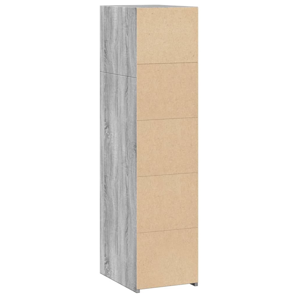vidaXL Highboard Grey Sonoma 30x41x124 cm Engineered Wood