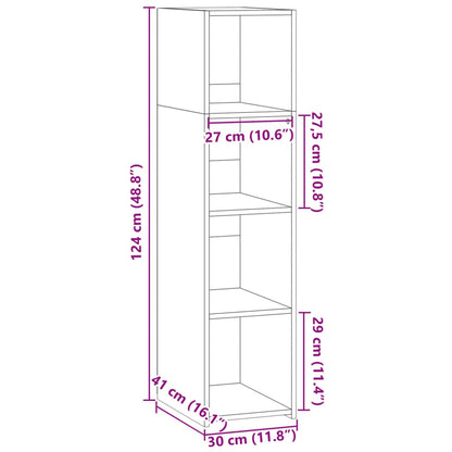 vidaXL Highboard Grey Sonoma 30x41x124 cm Engineered Wood
