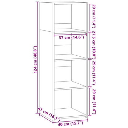 vidaXL Highboard White 40x41x124 cm Engineered Wood