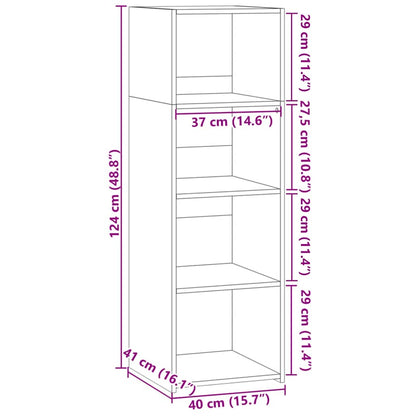 vidaXL Highboard Concrete Grey 40x41x124 cm Engineered Wood