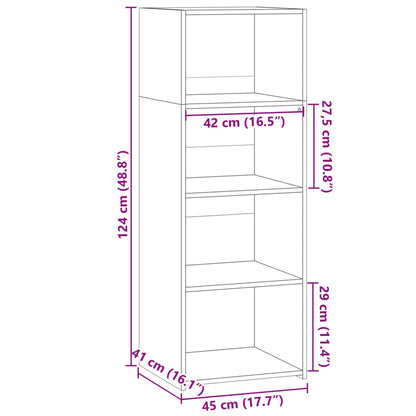 vidaXL Highboard Sonoma Oak 45x41x124 cm Engineered Wood