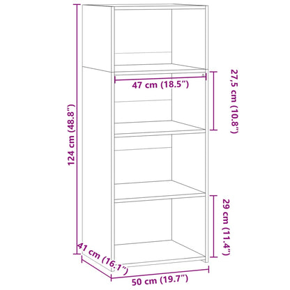 vidaXL Highboard White 50x41x124 cm Engineered Wood